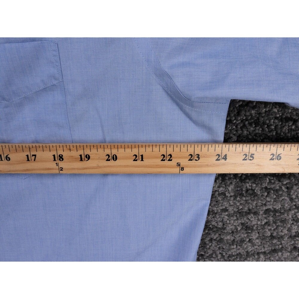 UNTUCKit Shirt Mens XL Blue Short Sleeve 100% Cotton Wrinkle Free Casual Preppy - Picture 5 of 7